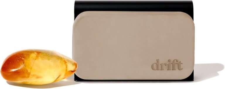 Drift Car Air Freshener – Stone Air Freshener Car Odor Eliminator – Long Lasting Scent – Auto Accessories – Metal Clip – Essential Oils – Clean Ingredients – Amber Scent Starter Kit